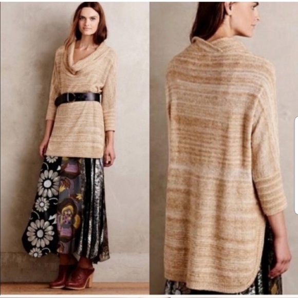 Anthropologie Sweaters - Anthropologie Field Flower Space Dye Cowlneck Tunic Sweater